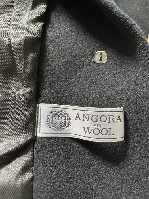 Płaszcz damski MarCona 42 XL wełna angora 70s