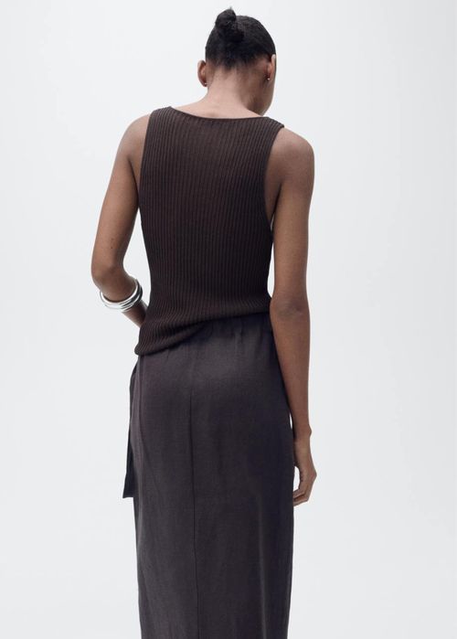 Майка mango коричнева