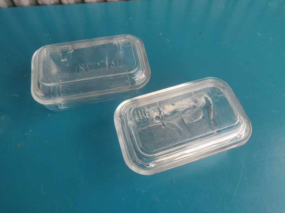 caixas de vidro para manteiga