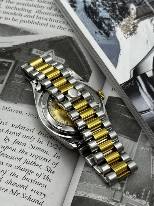 Bulova DayDate Eminence III A 36 mm diamond dial president two tone