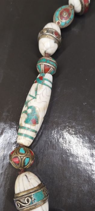 Колье бирюза кораллы