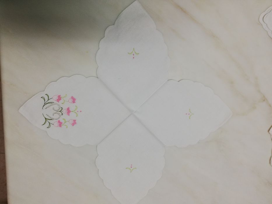 Pano para cesto de pão bordado - Novo