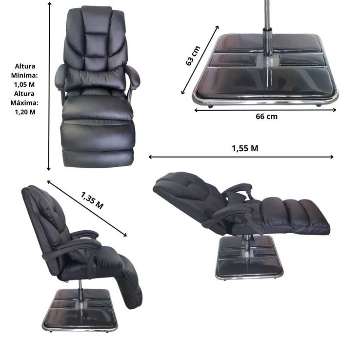 Poltrona de Estética/Beleza e Banco-NOVO E PROFISSIONAL(ROSA OU PRETO)