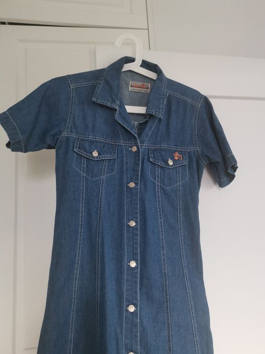 Jeansowa dżinsowa sukienka miss jeans szmizjerka rozm. 36 S