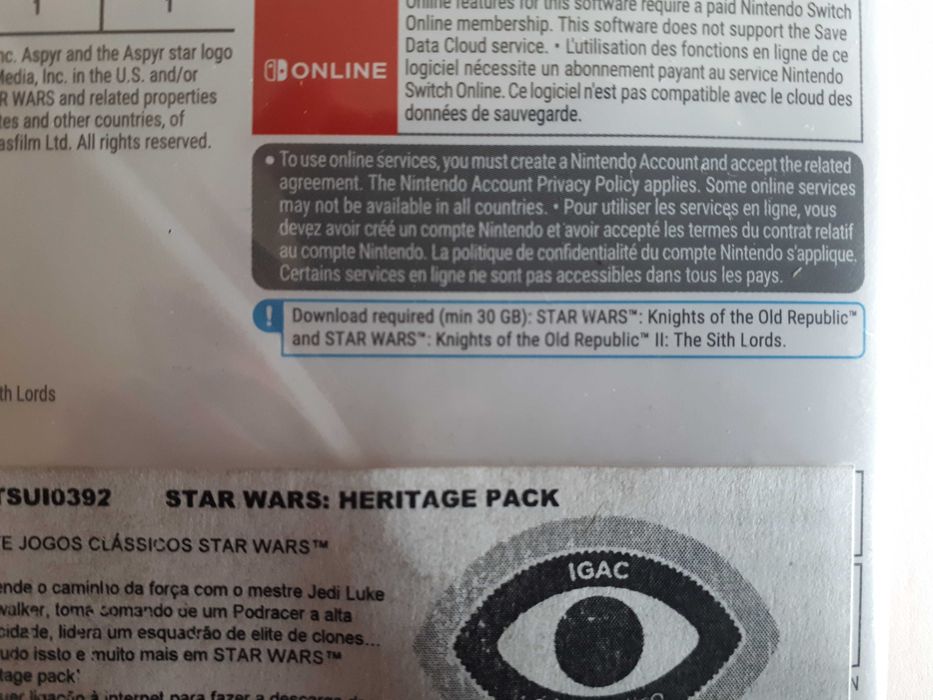 Star Wars Heritage Pack (Selado) Nintendo Switch

Nintendo Switch