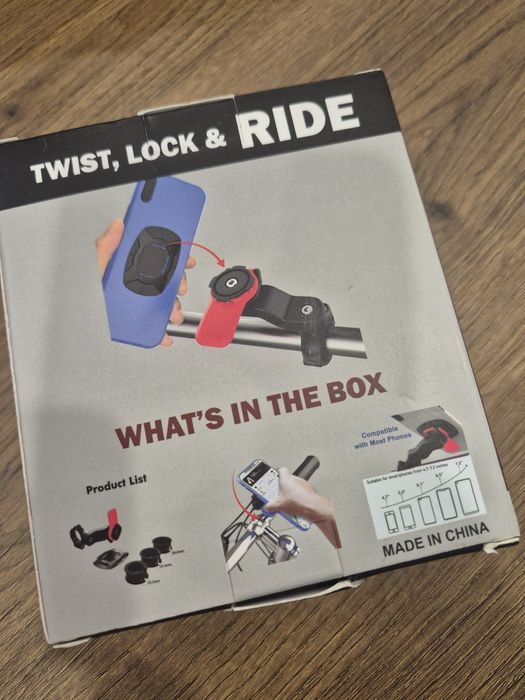 Suporte de Telefone para Bicicleta/Moto, com sistema "Twist, Lock & Ri