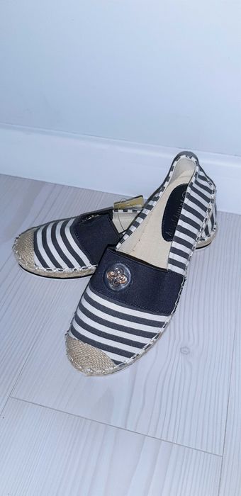 Espadryle marine żeglarskie złote logo r.36