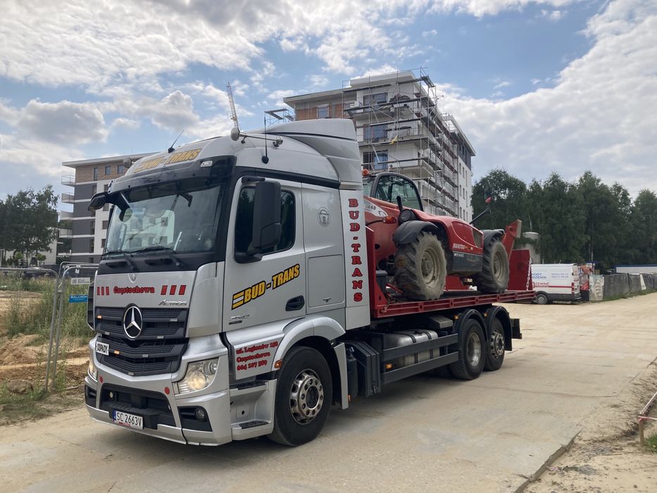 Transport niskopodwoziowy, maszyn, koparek, pomoc drogowa, holowanie