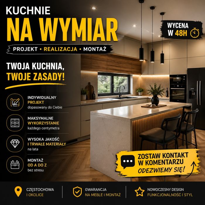 Kuchnie, szafy na wymiar