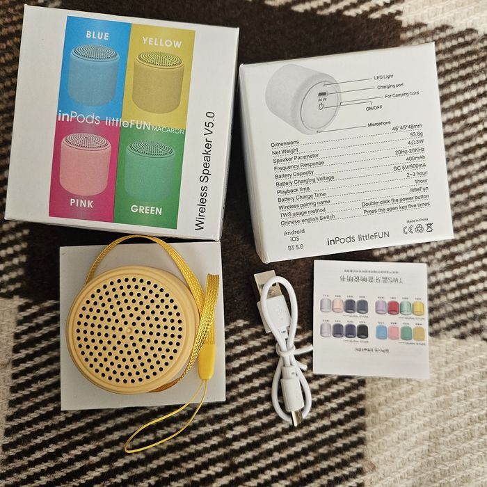блютуз колонка inPods littleFUN жовта