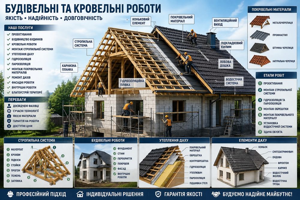 Будівельні роботи,замери ,смети, договір,закупка матеріалів
