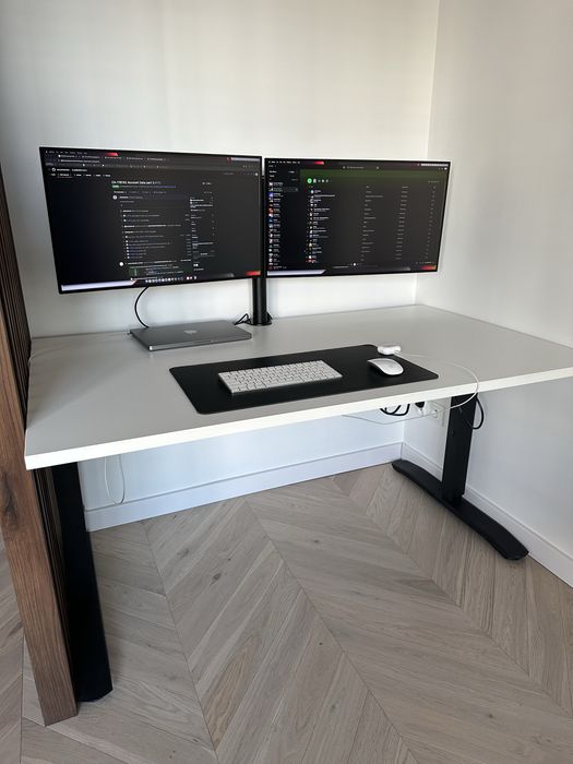 Blat biały 140 x 80 cm z półką