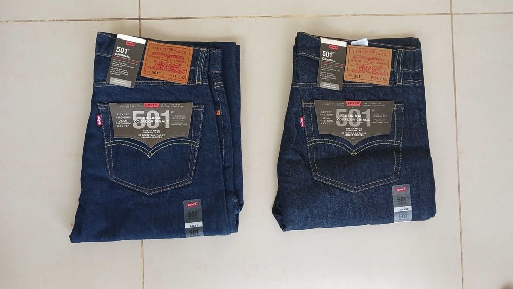 Джинсы Levis 501, новое 100% хлопок Пакистан W34/L32, оригинал