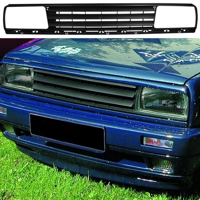 Grelha frontal sem símbolo para VW Jetta 2 1984-1991 em plástico ABS