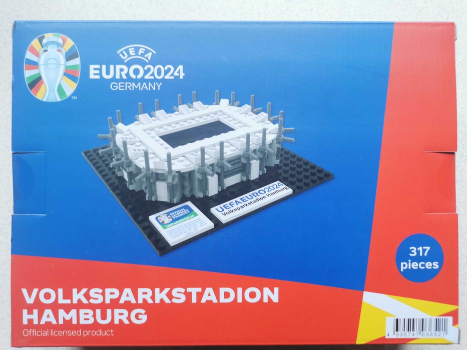Klocki EURO 2024 Stadion Volksparkstadion Hamburg NOWY Unikat Ideał