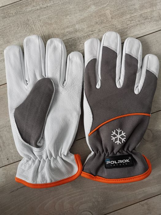 Rękawice skórzane zimowe monterskie SUPER CENA