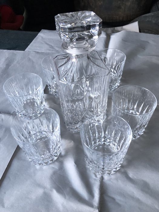 Garrafa Cristal com 6 copos. Ctistal