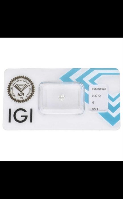 Diament naturalny 0,37 ct - G - VS2 Certyfikat IGI