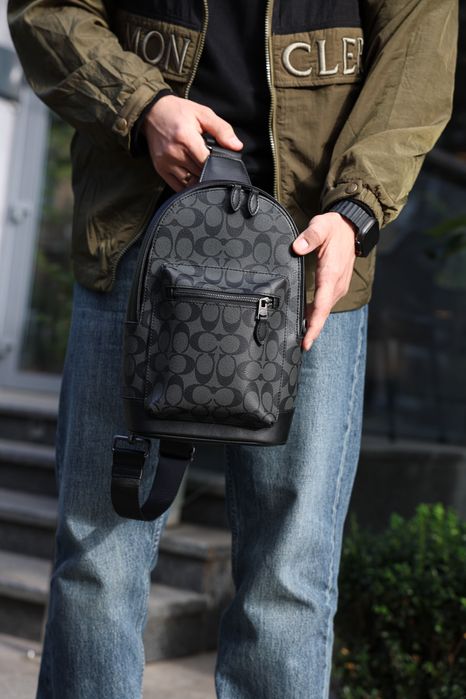 Мужская сумка Coach чоловіча сумка барсетка слінг месенджео клатч