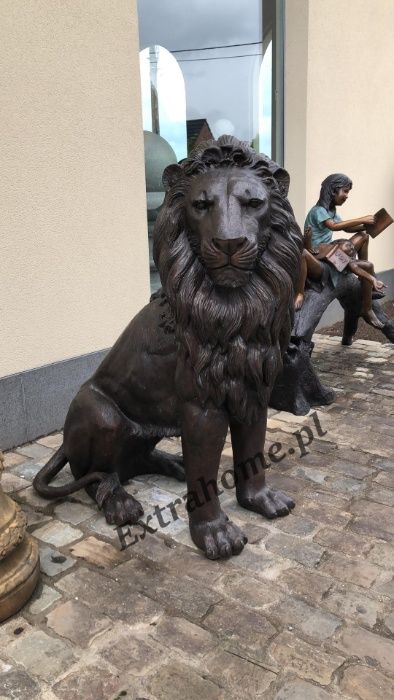 Lew z brązu H150cm , figura z brązu