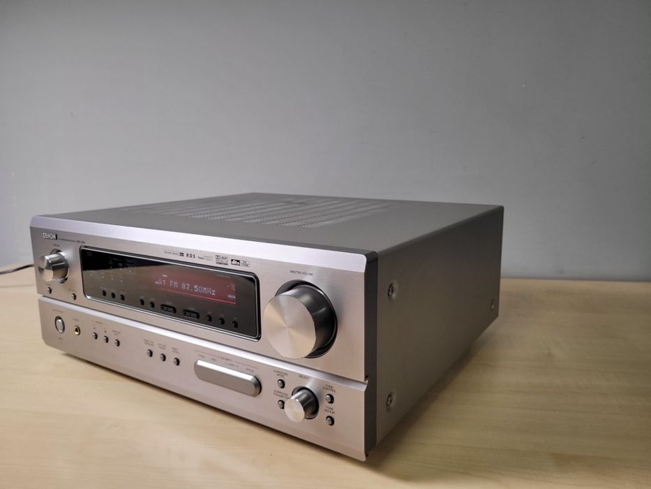 Amplituner Denon AVR-1804 - AV 6.1, srebrny, Super stan, Phono