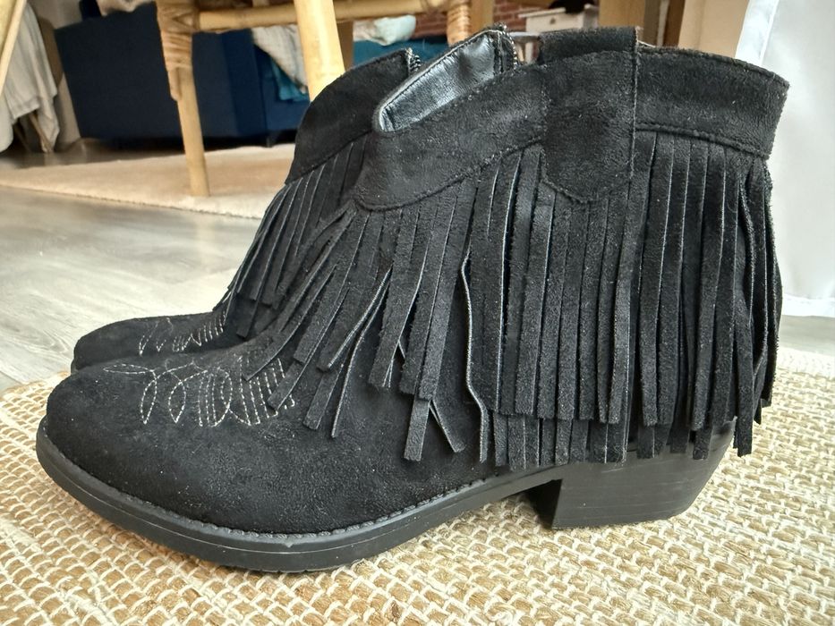 Botki czarne r. 38 NOWE!