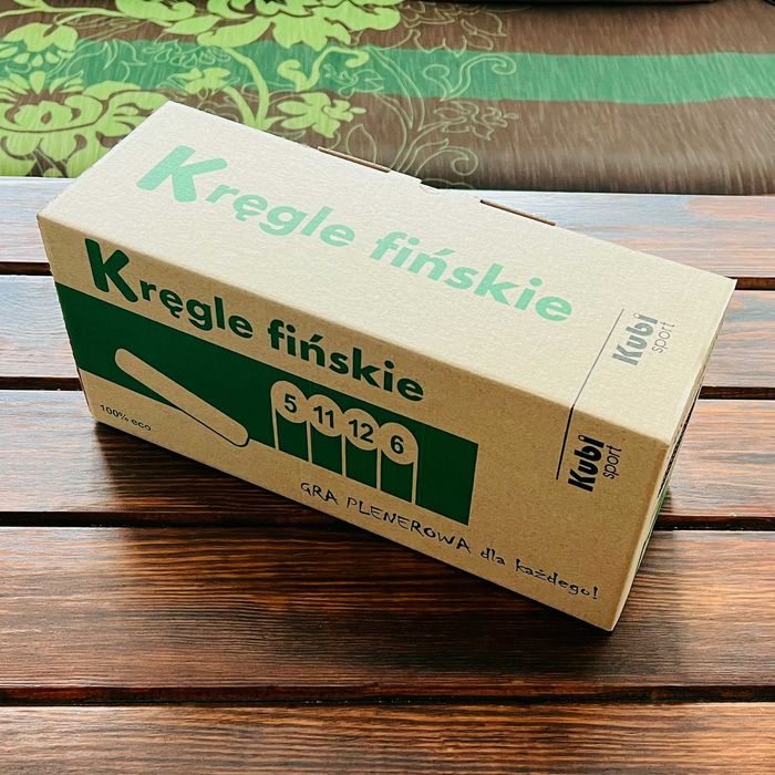 Kręgle fińskie dla dzieci - gra zręcznościowa, plenerowa + linia rzutu