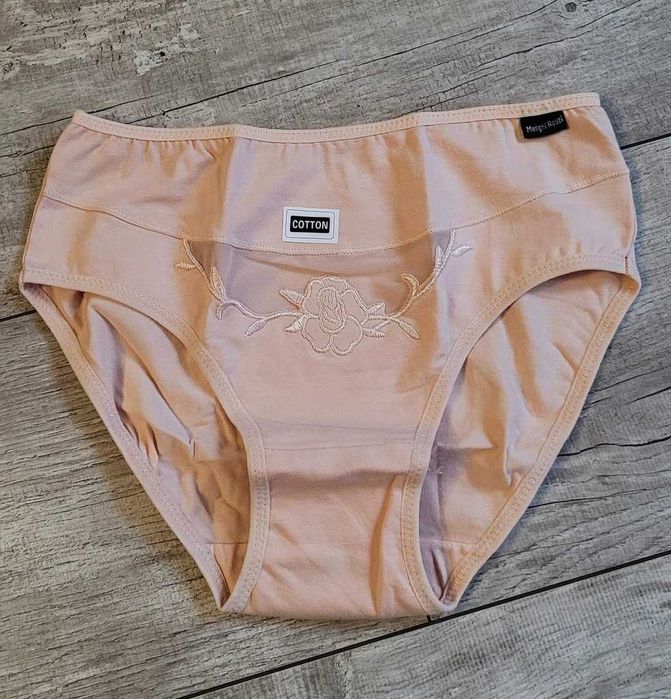 Mengni rouzi bawełniane nowe majtki siateczka L/XL beżowe