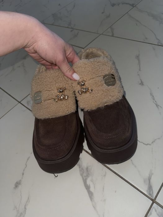 Замшеві лофери утеплені