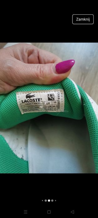 Lacoste buty męskie 44,5