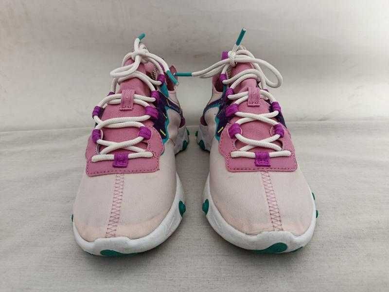 Стильні Nike React Element 55 | рожевий/фіолетовий/бірюзовий | р. 37.5