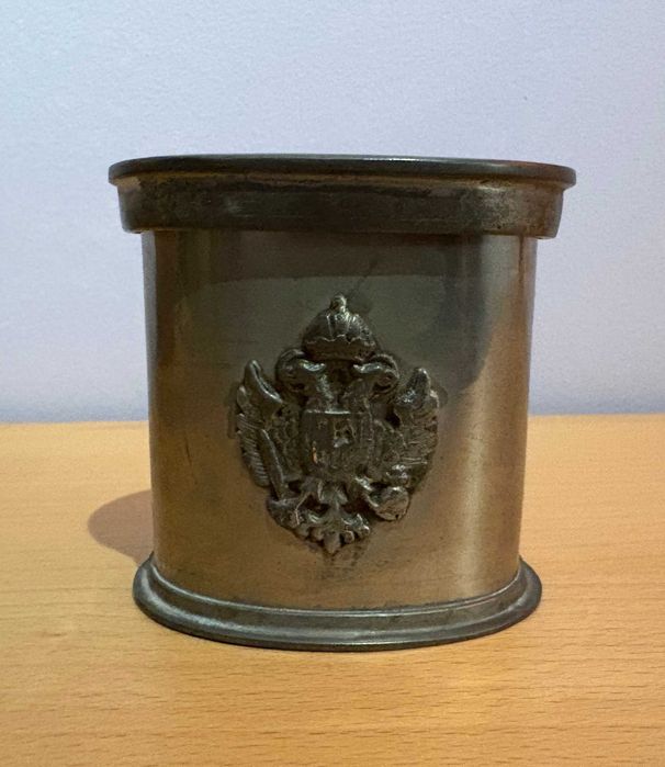 Cigarreira e Cinzeiro em Estanho