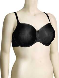 Panache Tango Pure Black czarny Gładki plunge 30G 65G 65I stanik