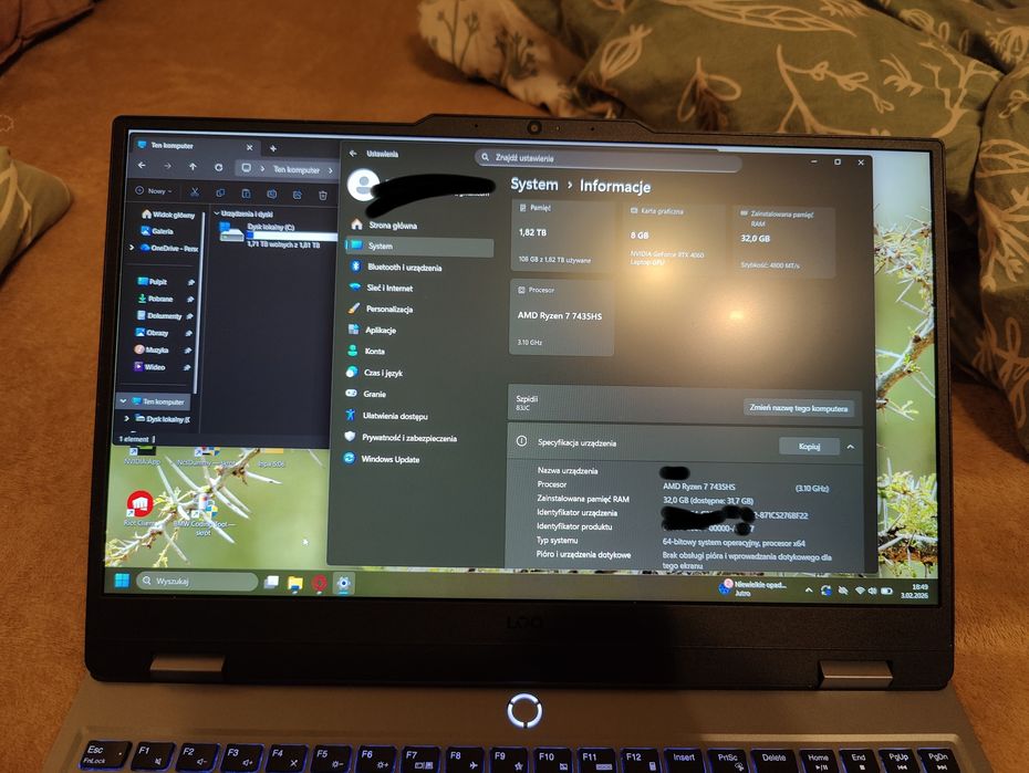 Lenovo LOQ 15ARP9 ryzen7/ 32gb ram/ 2tb SSD/rtx4060