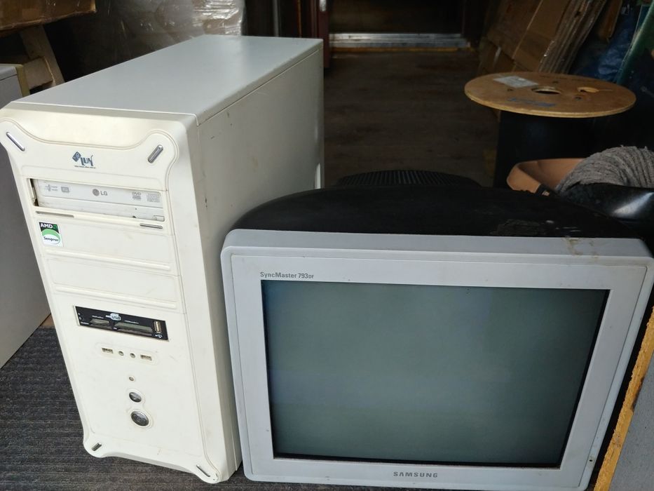 Двухядерный комп с монитором рабочий