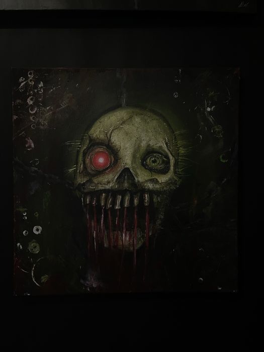 Картина Черепа с проводами