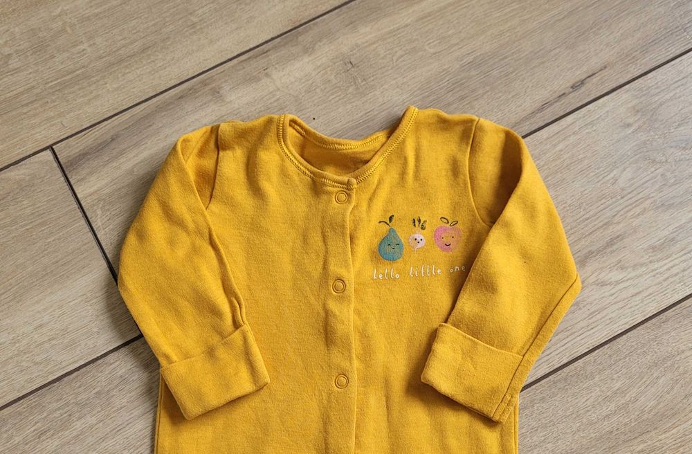 Pajace 2szt niemowlęce 62 0-3 noworodek piżama śpiochy 2pak unisex
