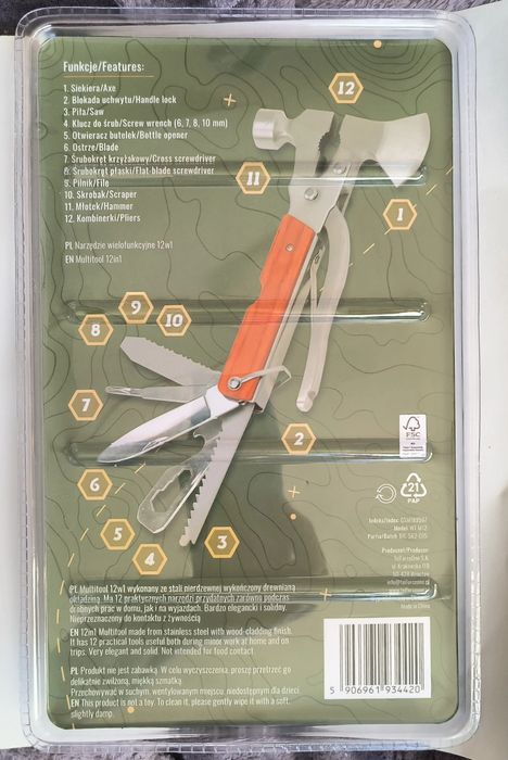 Narzędzie wielofunkcyjne Wild trek 12 w 1