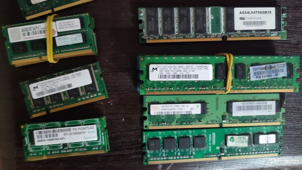 Оперативная память от 512 мг до 4 Гб на ПК  и ноутбуков