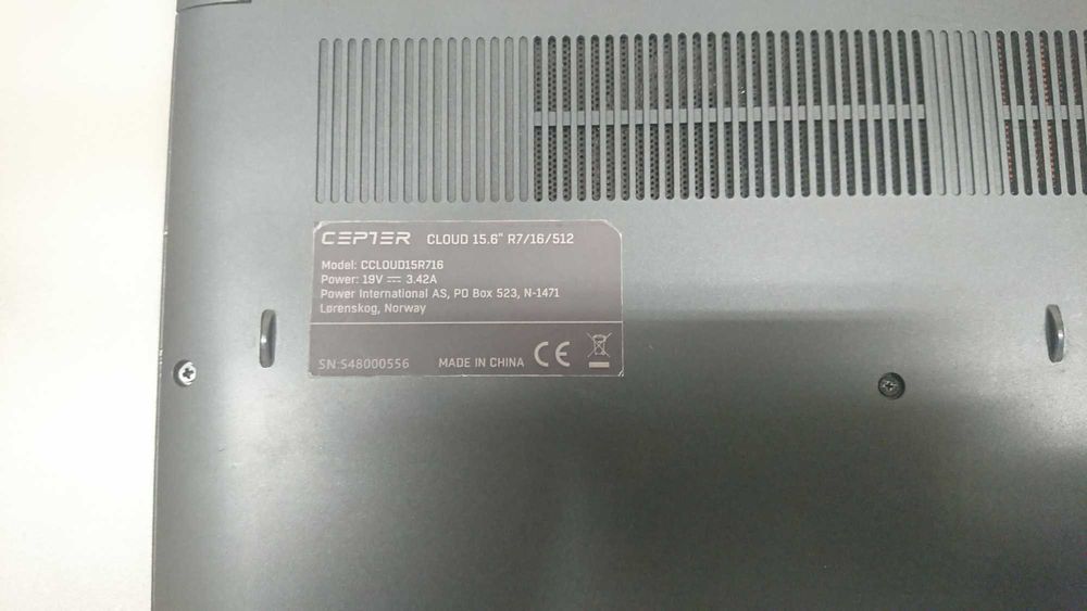 Laptop Cepter Cloud, AMD Ryzen 7 5700U, 16 GB RAM, 512 GB SSD