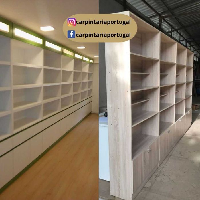 Estantes e moveis para espaço comercial