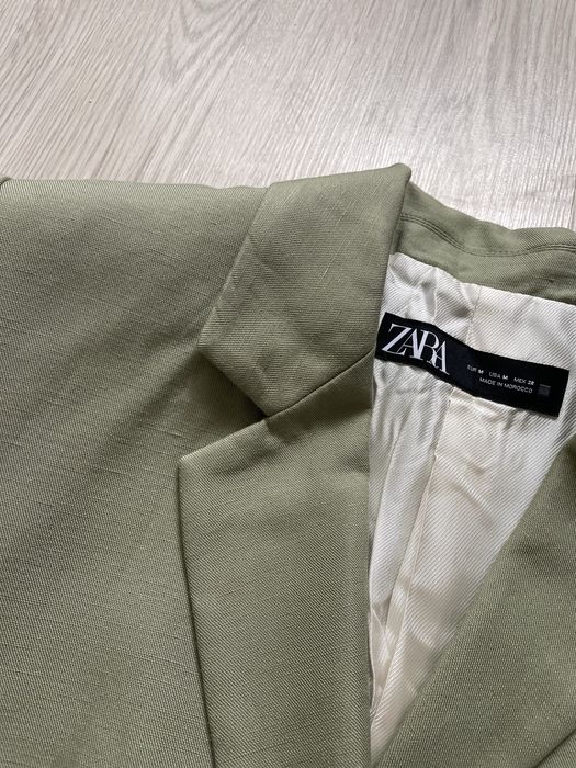 Блейзер Zara піджак, жакет льон+віскоза, М