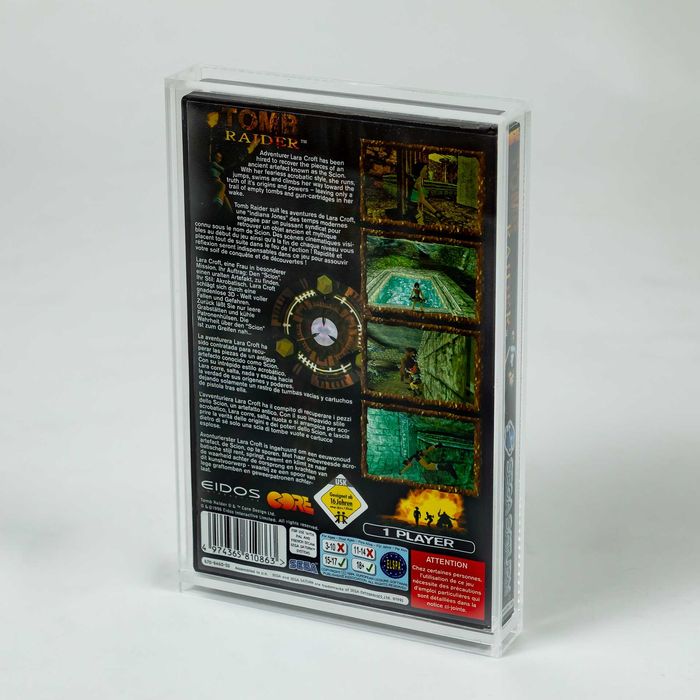 Caixas em acrílico para jogos Sega Saturn single disc