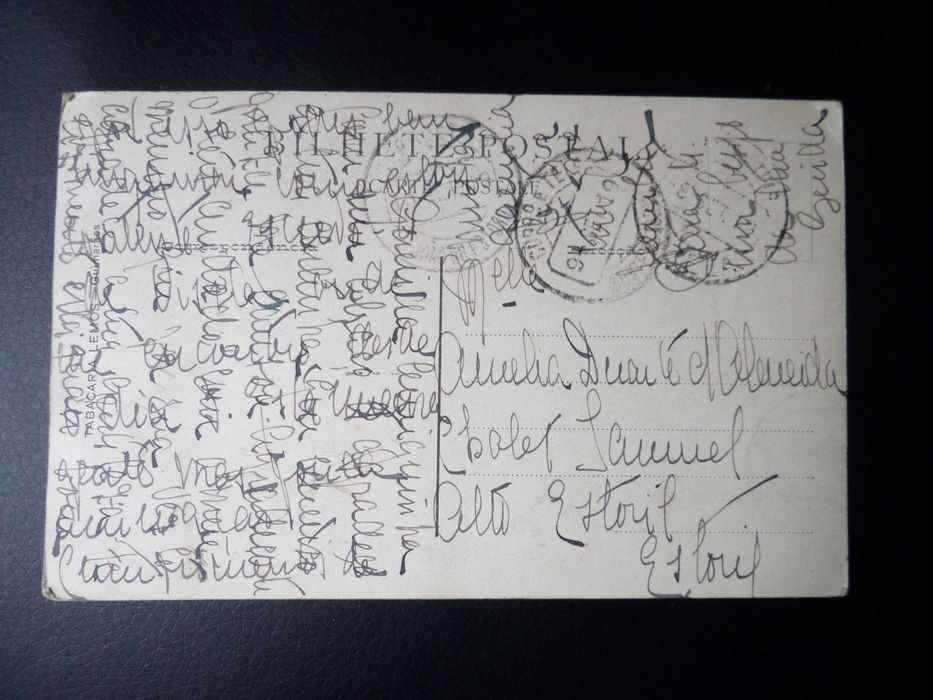 Postal antigo , Vizela , 4 Selos , ano 1919