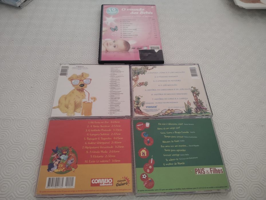 DVD e CDs Infantis Como Novos