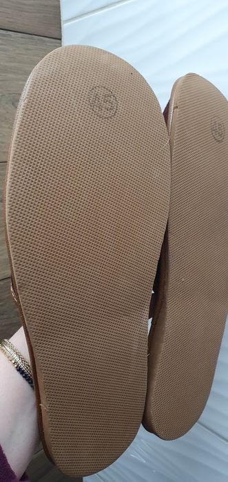 Laczki kapcie pantofle skóra naturalna skórzane brązowe góralskie 45