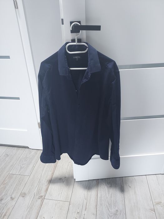 Granatowa koszula męska 100% bawełna