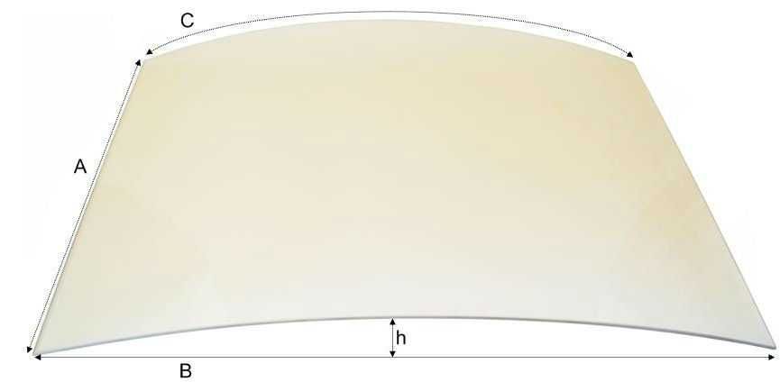 Szyba JOTUL PANORAMA 18 Gięta po łuku Szkło Żaroodporne 800°C +GRATIS