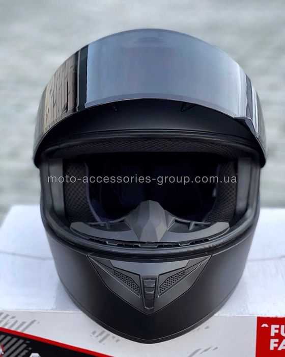 Мотошолом інтеграл QKE чорний мото шлем интеграл мотошлем закрытый