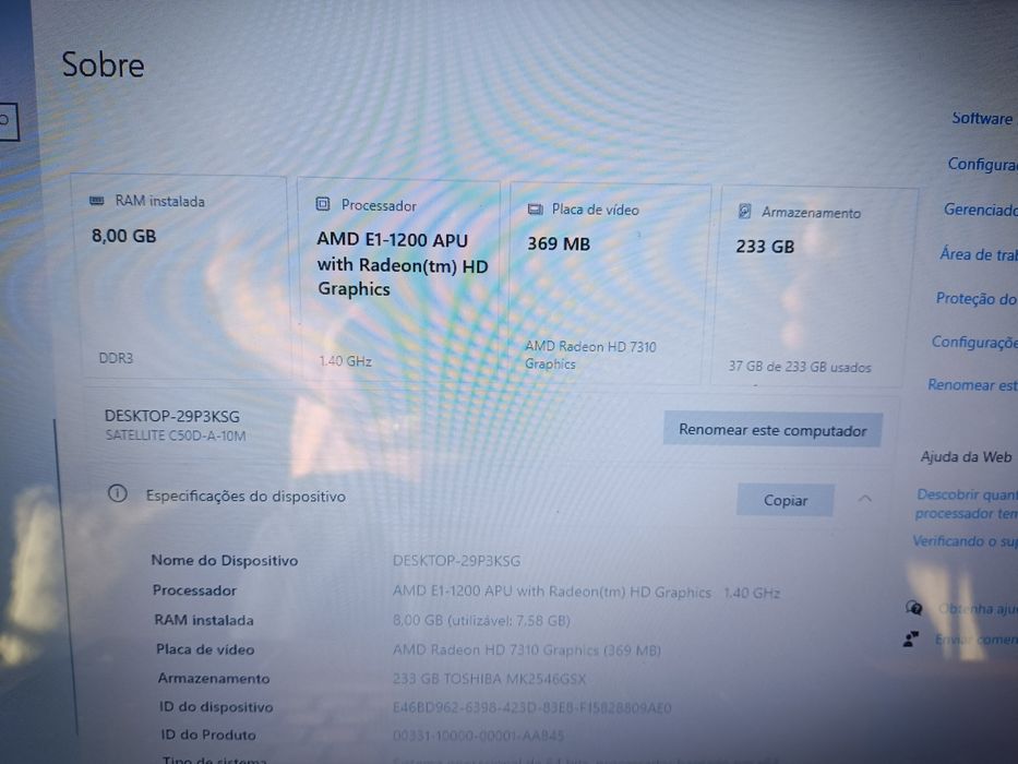 Toshiba satellite c50D-A-10M